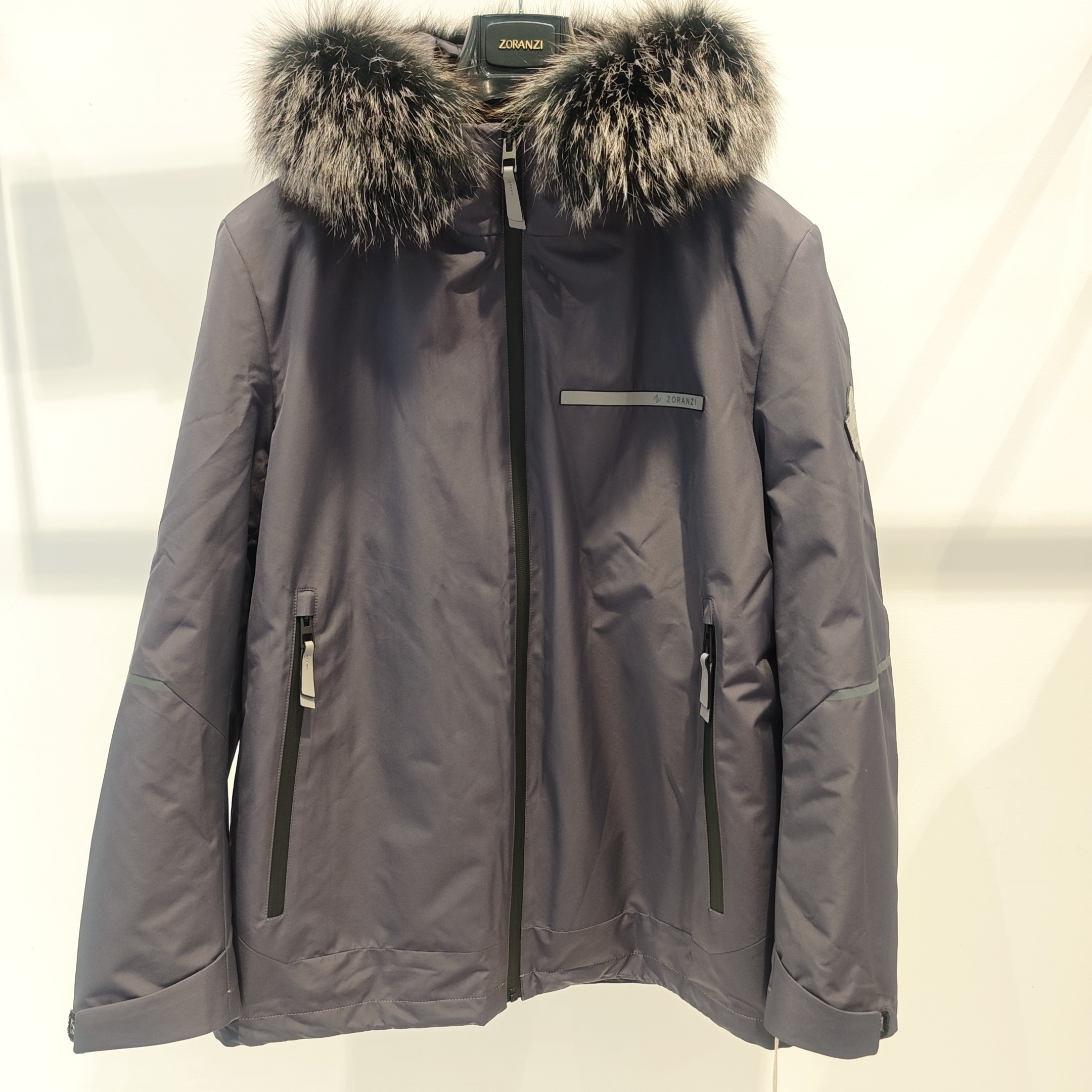 ZORANZI 庄子男士冬季兔毛皮内胆狐狸毛领可拆外套派克服ZYQ69123