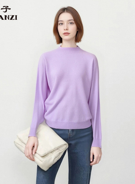 ZORANZI 庄子女装秋冬季半高领纯色打底衫女保暖羊绒衫WKU3583D