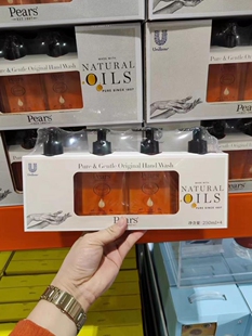 Costco开市客代购 Pears梨牌精油抑菌洗手液洁净滋养温和 250ml*4