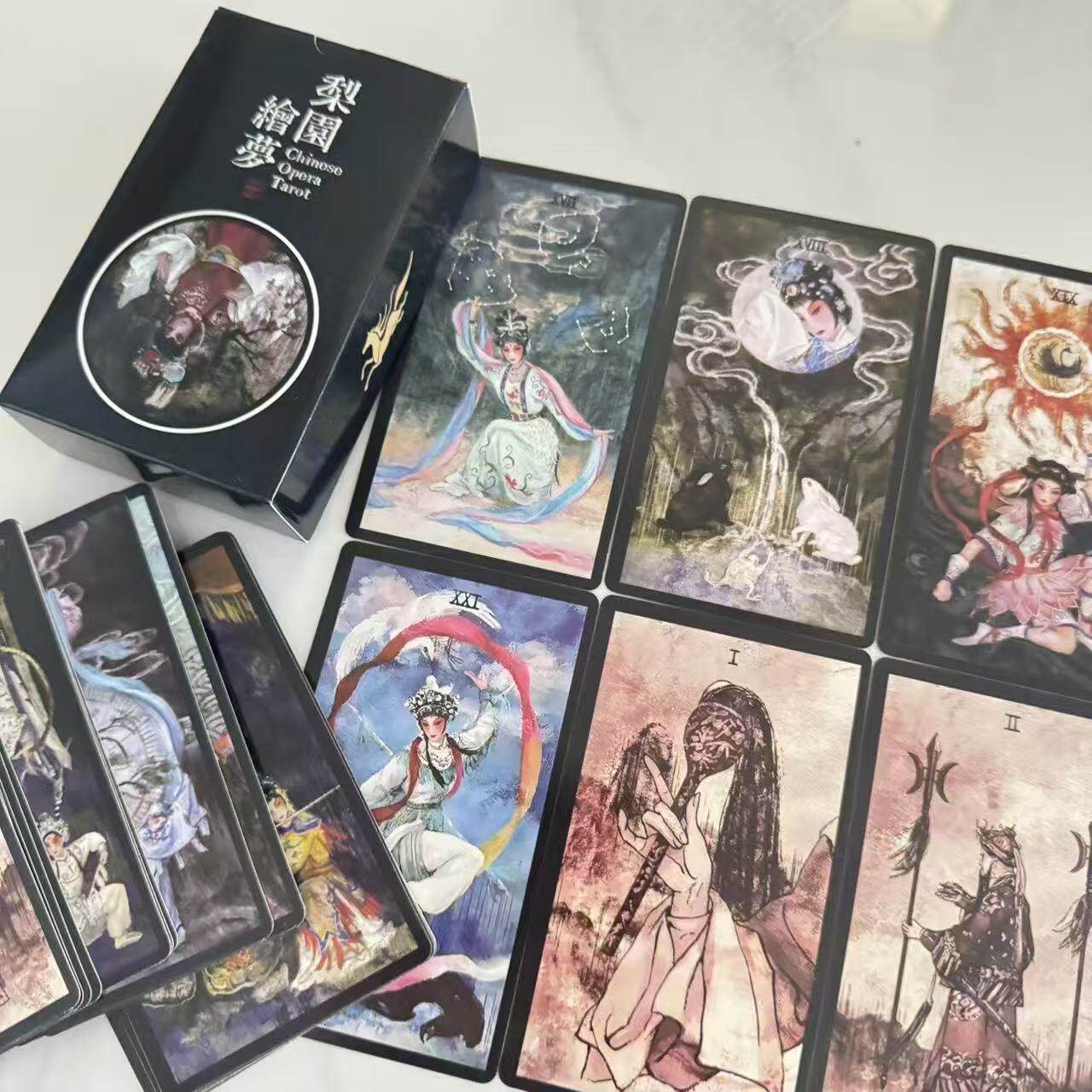 梨园绘梦塔牌Tarot韦斯特78张国风戏曲卡牌塔罗牌10*6.3cm
