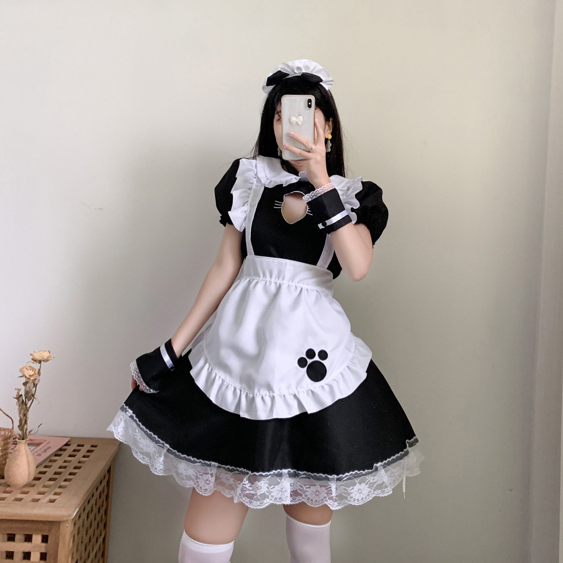 新款 猫咪开胸女仆装Lolita猫娘洛丽塔动漫可爱日系软妹服