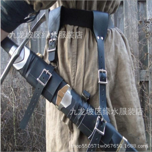 欧洲中世纪复古文艺复兴武士PU皮革剑套话剧演绎cosplay摄影道具