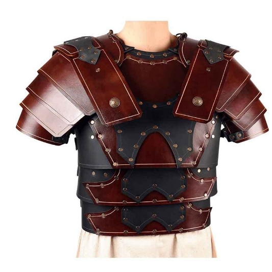 中世纪维京时期欧洲古代铠甲皮甲肩甲胸甲cosplay武士骑士道具