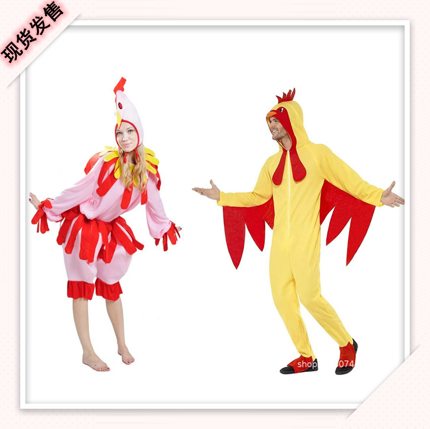 万圣节动物扮演服公鸡连体套装鸡扮演服cosplay鸡大公鸡青蛙