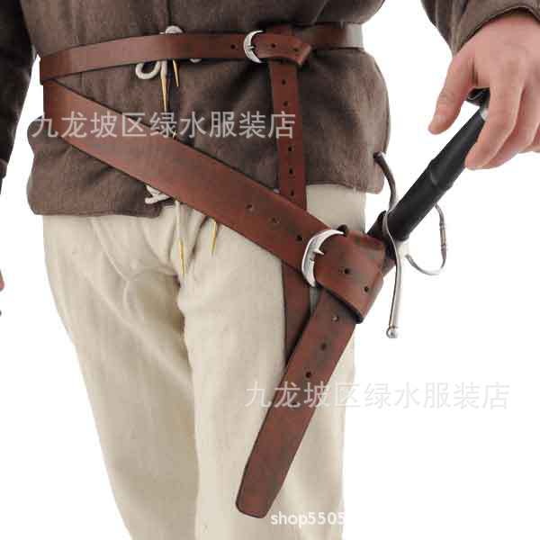 欧洲中世纪复古剑套装舞台户外击剑双保护套简cosplay摄影道具
