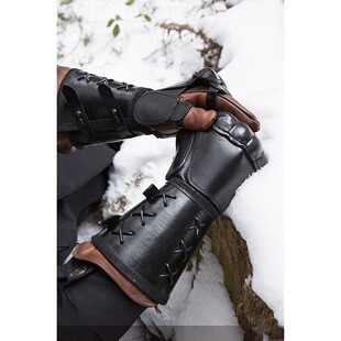 中世纪蒸汽朋克男士护臂拳击手套复古护手护腕手甲维京时期武士