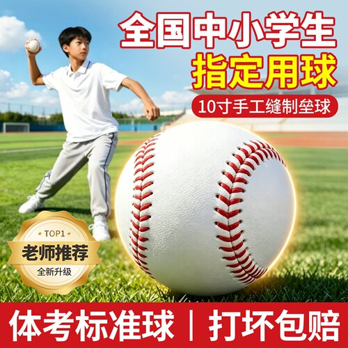 垒球小学生专用年级运动会比赛软式棒球儿童标准10寸训练硬式投掷
