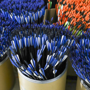 弓箭箭支反曲弓射箭玻纤混碳箭杆美猎直拉弓射击训练箭传统弓真羽