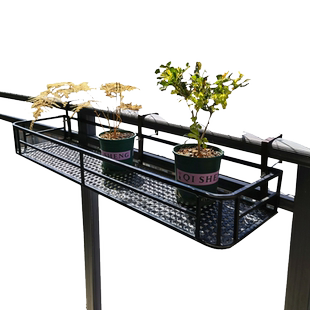 特价圆角形阳台花架悬挂式栏杆花架多层铁艺多肉花盆架壁挂置物架