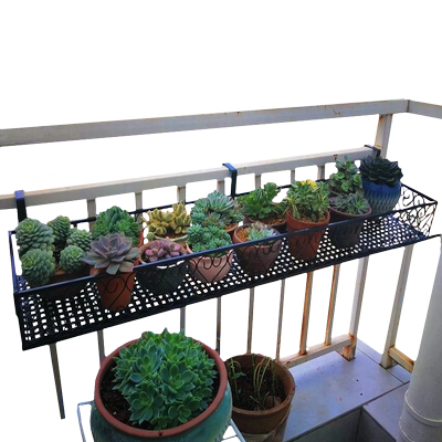 加宽多层欧式风铁艺窗台栏杆花架