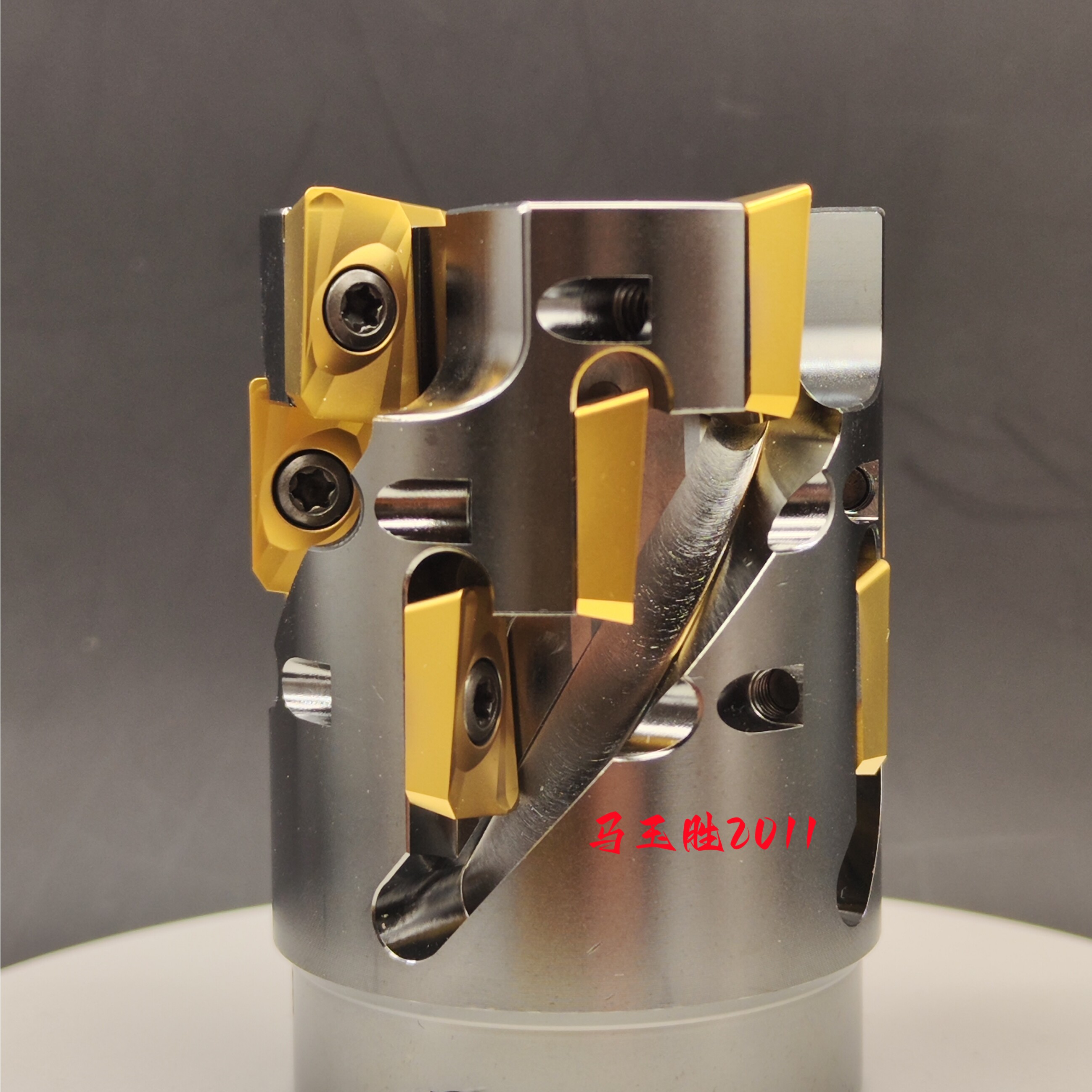 400r玉米铣刀盘铣刀杆套式螺旋粗加工铣刀盘400r-50-22-42m-3t-9p