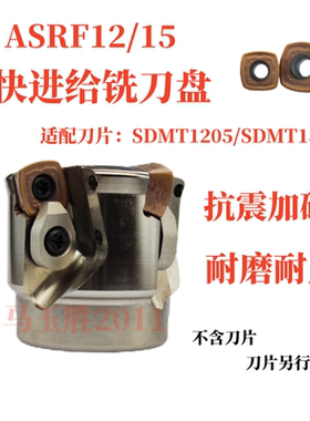 ASRF12 15快进给铣刀盘平面铣刀盘SDMT1205/SDMT1505 开粗面铣刀