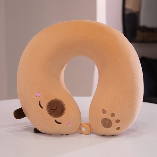 卡皮巴拉记忆棉U型枕护颈枕