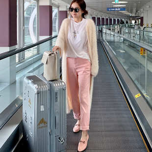 显瘦微弹棉牛仔裤 K33韩国女装 直筒裤 2025休闲春夏女长裤 型 代新品