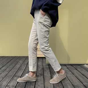 烟管裤 K43韩国女装 九分裤 2025直筒灯芯绒秋冬女休闲长裤 显瘦 新款