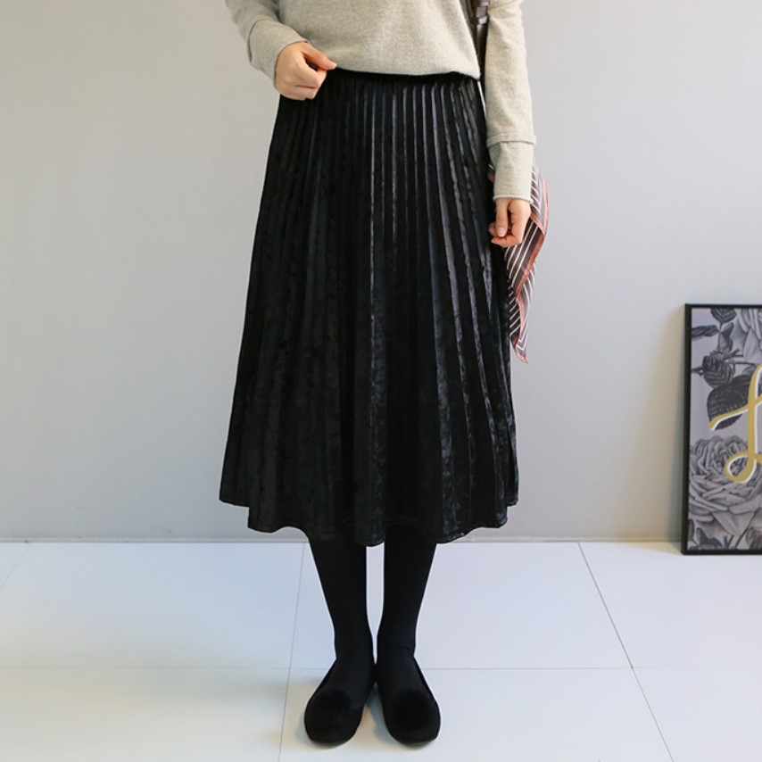 中裙伞裙通勤A型显瘦半身裙垂感