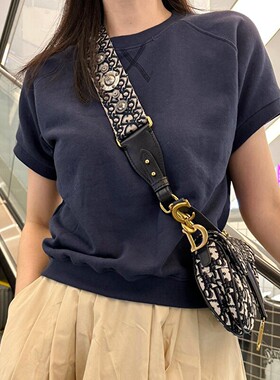短袖简约短款纯棉卫衣T恤女显瘦