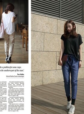 k995韩国女装代新款2025亚麻垂感设计后开襟凉爽短袖夏女T恤现货