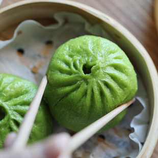 悟空家麻油青菜包老面素菜包子手作冷冻半成品速食家庭早餐包点