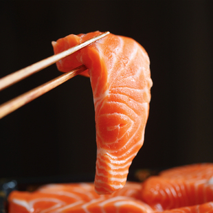 3.20现切现发 悟空家冰鲜三文鱼刺身帝王鲑日料即食宝宝辅食芥末