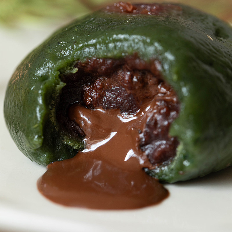 悟空家艾草青团豆沙馅青团子蛋黄肉松巧克力清明江南传统糕点甜点