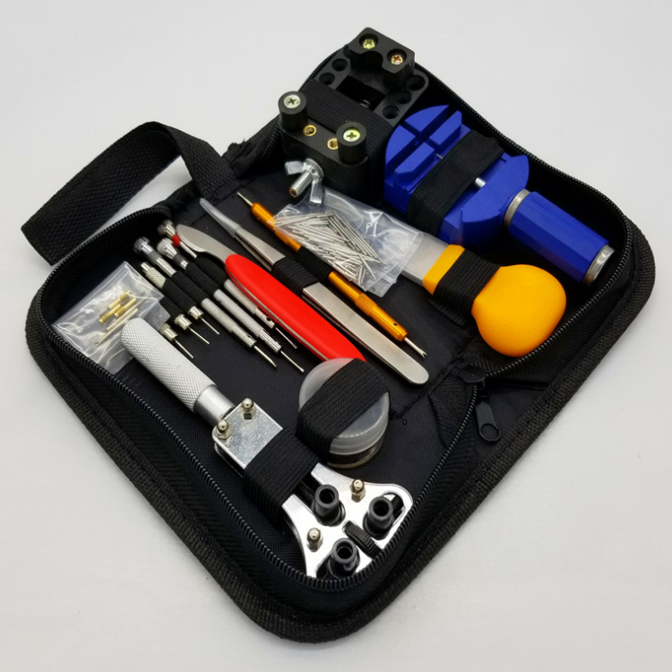 修表工具 手表维修工具包13件套 开表器工具套装 拆表带器 开底器