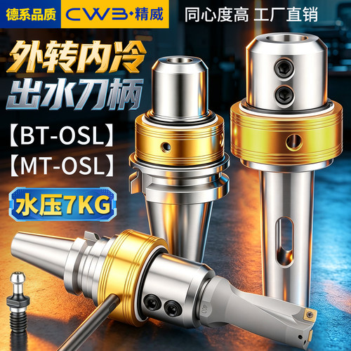侧固式油路刀柄外转内冷中心出水