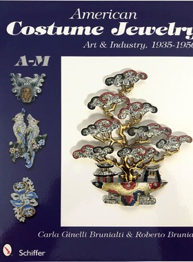现货 英文原版 American Costume Jewelry Art Industry1935-1950 A-M复古珠宝