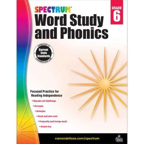 现货 英文原版  Spectrum Word Study and Phonics, Grade 6 单词和语音
