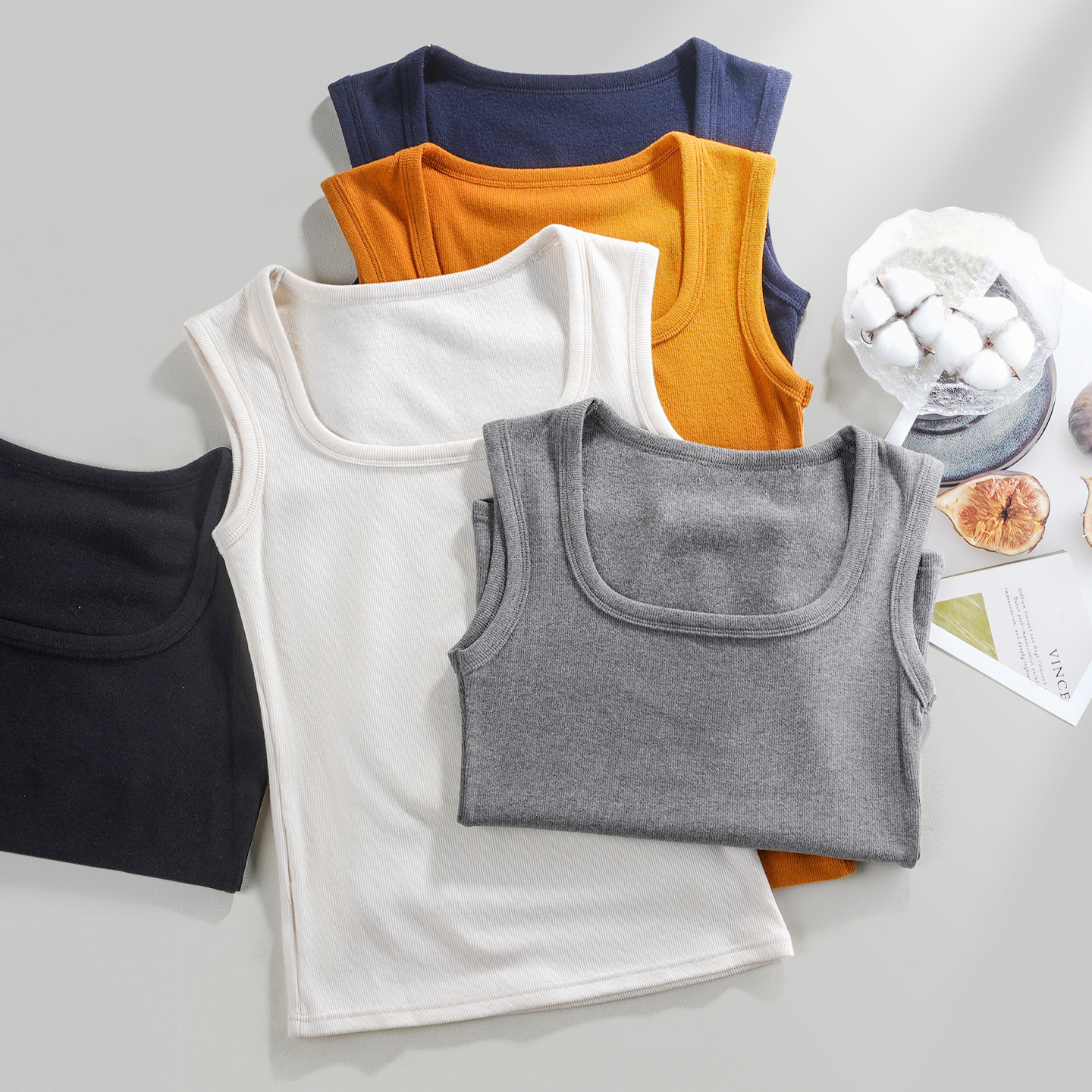 秋冬方领加绒中厚保暖背心女螺纹磨毛发热无袖内衣修身吊带打底衫,女士内衣/男士内衣/家居服,保暖背心,淘宝优惠券,粉丝福利购,淘宝优惠卷