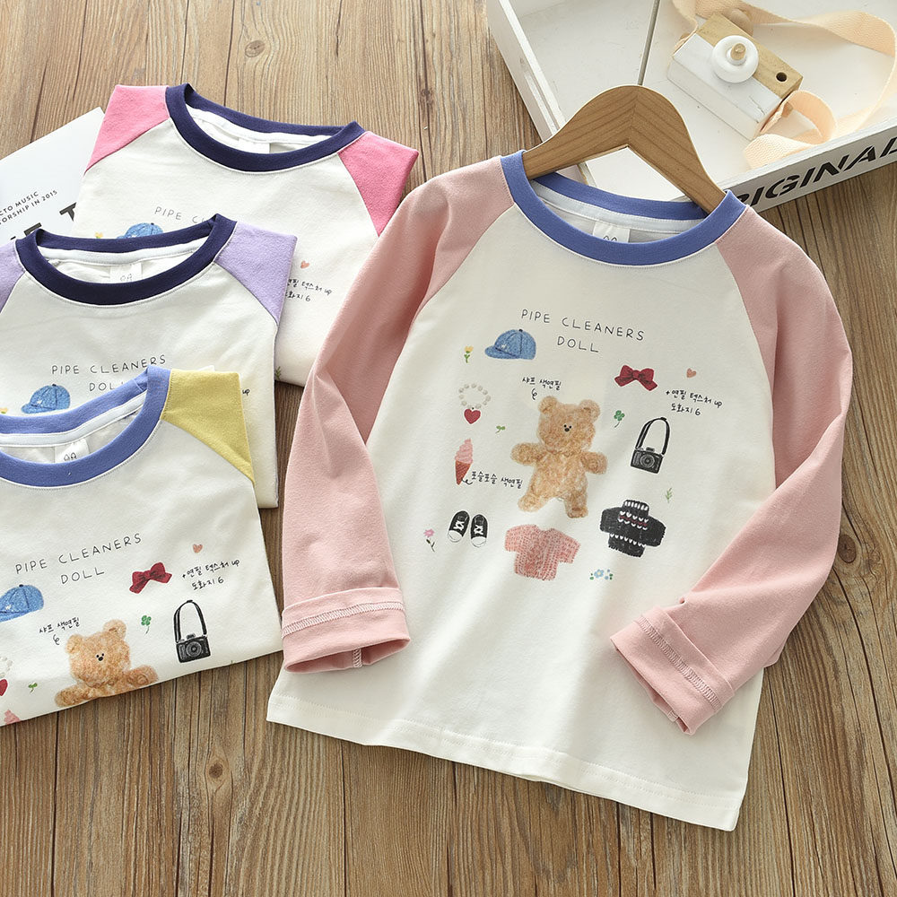 洋气童装2026春款女童打底衫宝宝中大童纯棉长袖T恤卡通圆领上衣,童装/婴儿装/亲子装,T恤,淘宝优惠券,粉丝福利购,淘宝优惠卷