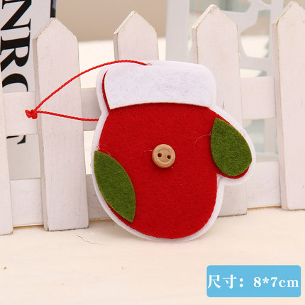 港恒圣诞装饰品 毛毡布圣诞雪花圣诞树布置挂件 花环藤条装饰挂饰