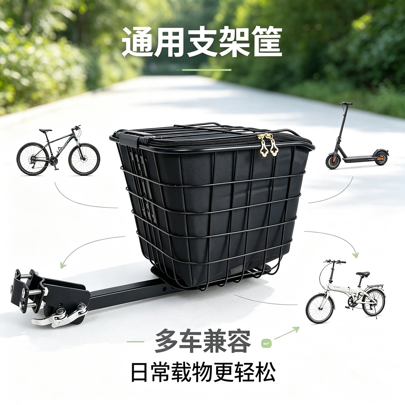 山地车车筐电动车狗狗后座通用支架框单车自行车带狗神器宠物篮子