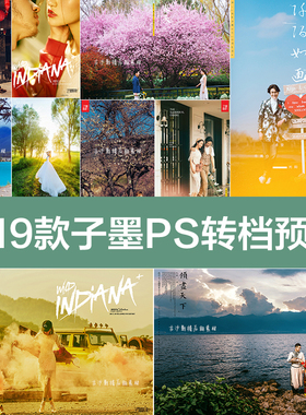 002-PS调色预设子墨2020年一键调色Camera Raw转档PS预设419款XMP