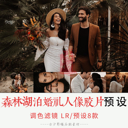 0259-LR预设 森林湖泊婚礼人像胶片Lightroom预设 9款
