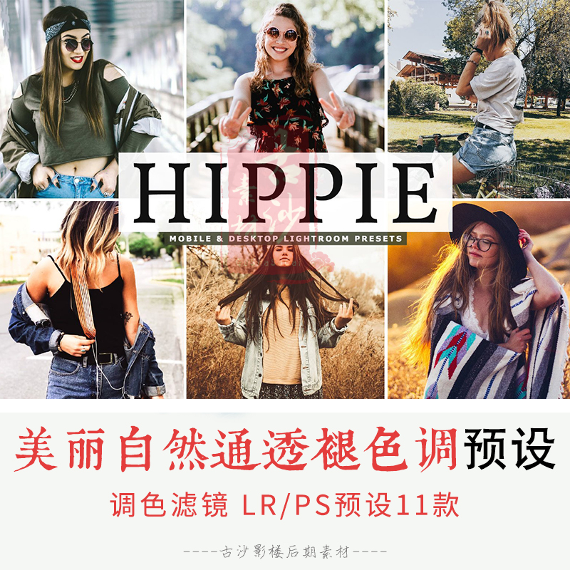 035-LR PS预设-11款美丽自然通透褪色色调照片滤镜预设支持手机版