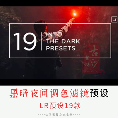 014-LR预设 19个黑暗夜间调色滤镜Lightroom预设