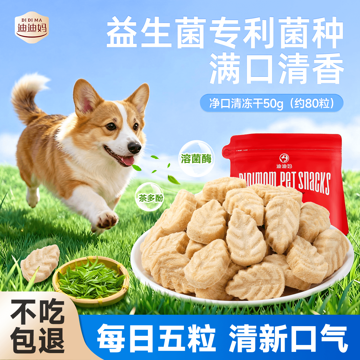 迪迪妈狗狗改善口臭洁齿专用去宠物冻干零食成幼犬牙结石清新口气,宠物/宠物食品及用品,狗冻干零食,淘宝优惠券,粉丝福利购,淘宝优惠卷