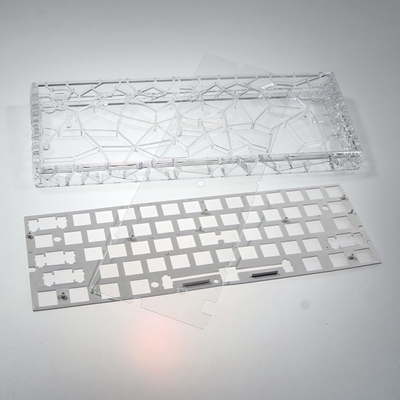 透明镂空键盘外壳 gh60孔位wooting 塑料底壳 客制化配件 船壳
