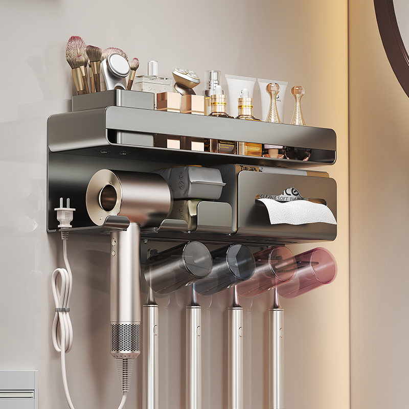 吹风机置物架免打孔壁挂式卫生间收纳架多功能挂墙式壁挂式支架,家庭/个人清洁工具,吹风机置物架,淘宝优惠券,粉丝福利购,淘宝优惠卷