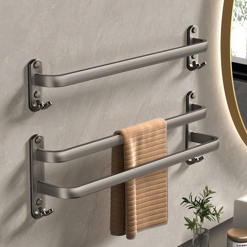 毛巾杆毛巾架太空铝免打孔