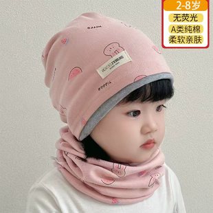 2025新款儿童帽子秋冬季男童女童纯棉男孩女孩春秋冬款宝宝堆堆帽