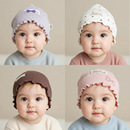 男女宝宝帽子甜美可爱婴幼儿套头帽洋气韩版 儿童帽木耳花边婴儿帽