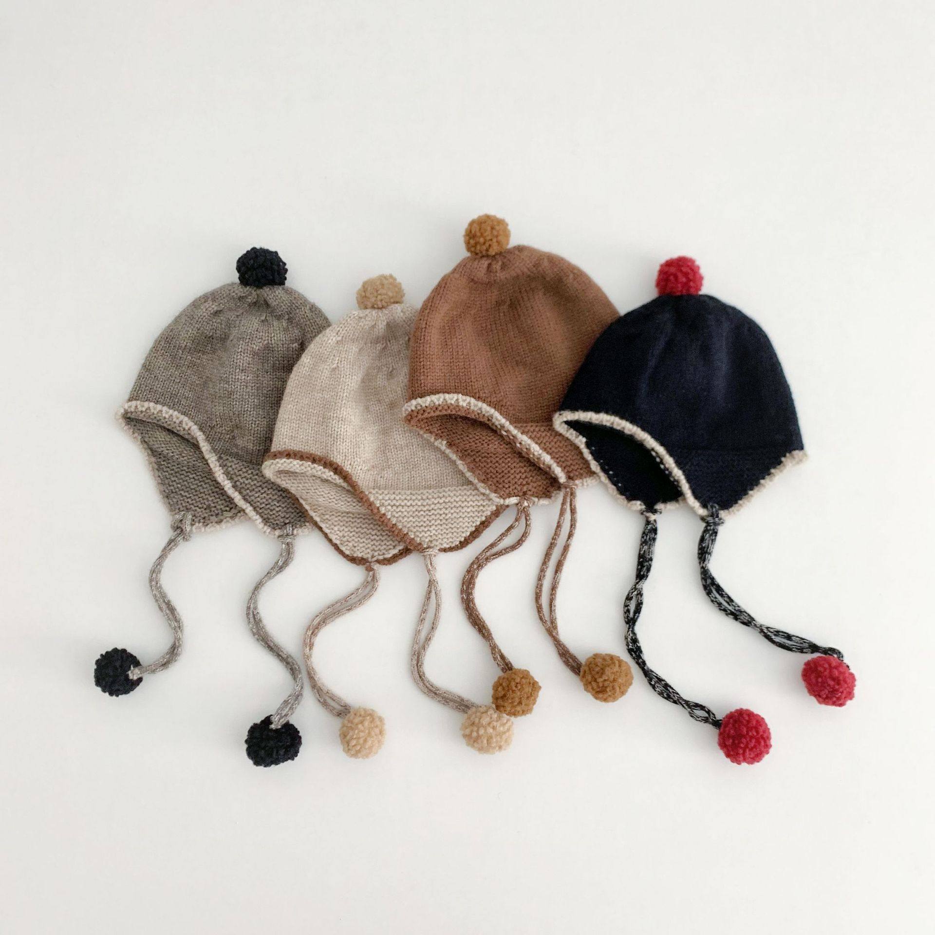 韩系ins儿童帽子秋冬2024新款男童凹造型宝宝毛线系绳护耳雷锋帽,童装/婴儿装/亲子装,帽子,淘宝优惠券,粉丝福利购,淘宝优惠卷