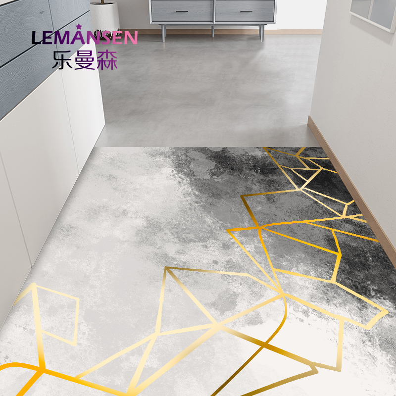 轻奢pvc皮革入户门地垫