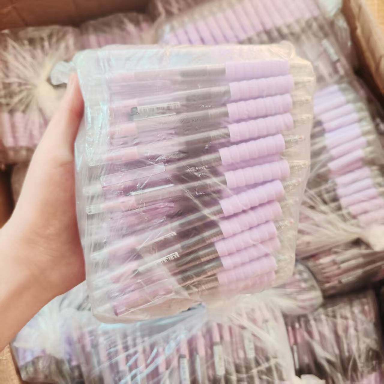 到手50支0.5mm ST头顺滑不断墨学生用笔云握刷题笔速干按动中性笔