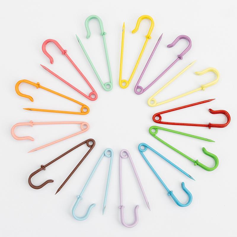 彩色烤漆糖果色别针5厘米防走光扣固定别针披肩配饰diy挂件材料