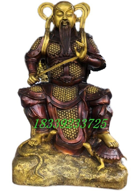 黄铜祖师爷神像摆件纯铜