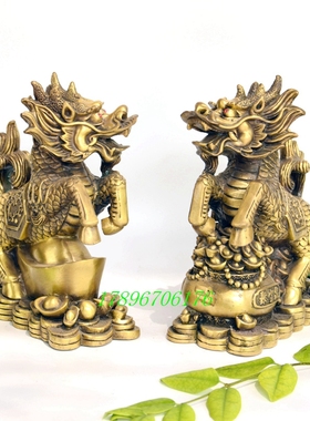 麒麟踩聚宝盆黄铜门厅