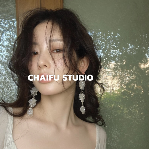 海边氛围感超仙贝壳流苏耳钉